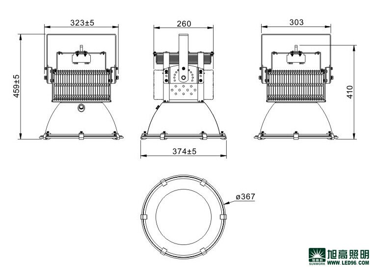 高檔高端SWK205-100w高效LED工礦燈，LED工廠燈廠家直銷，LED節(jié)能燈體育場館